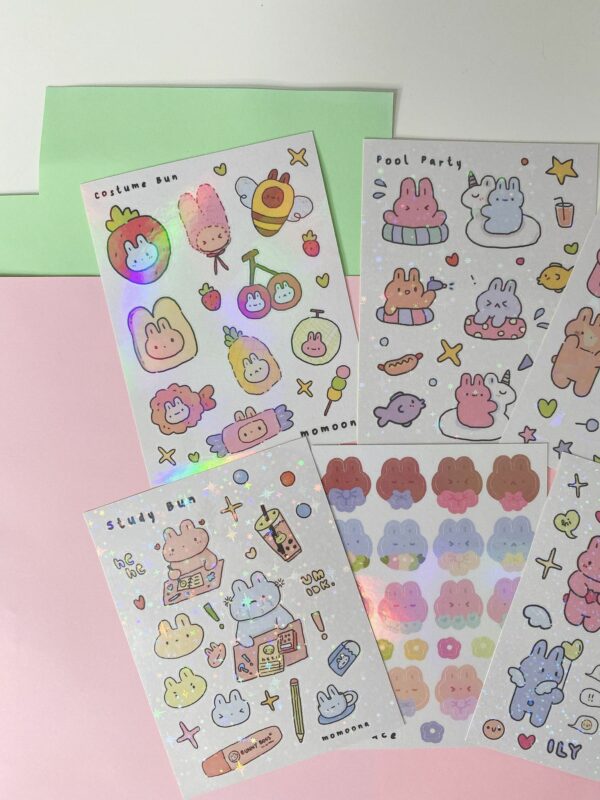 Bun life sticker sheet set of 6 - Image 2