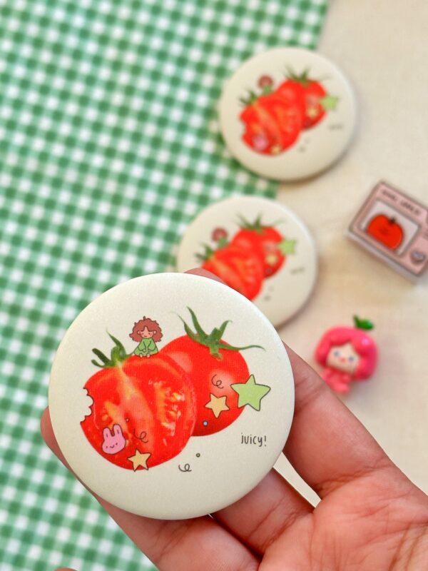 Tomato Slice Glitter Badge - Image 2