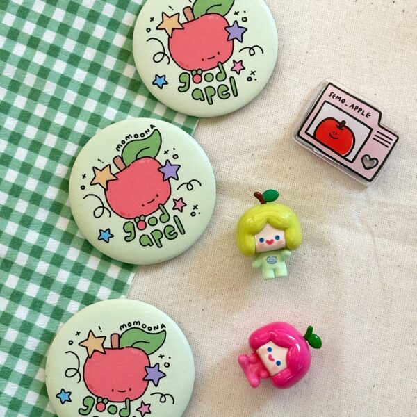 good apple badge glitter