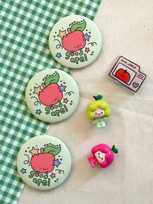 good apple badge glitter