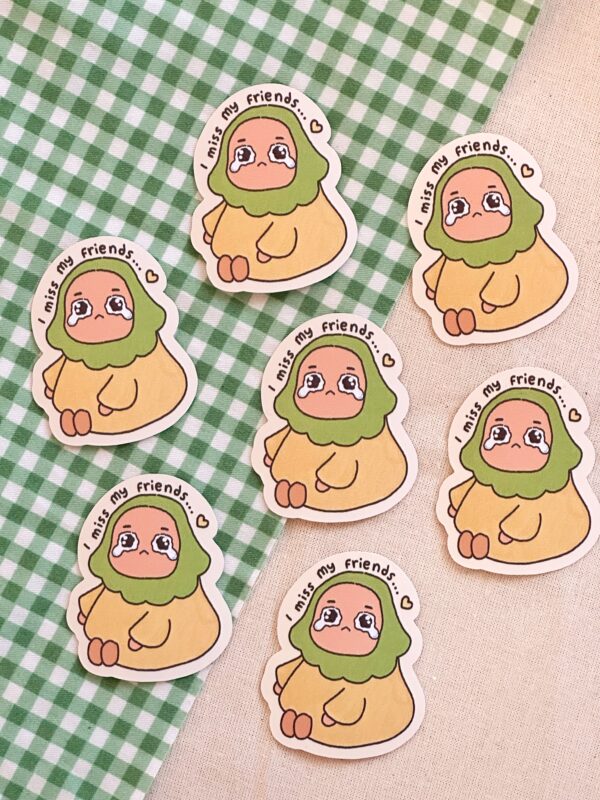 momoona character crying cute sticker