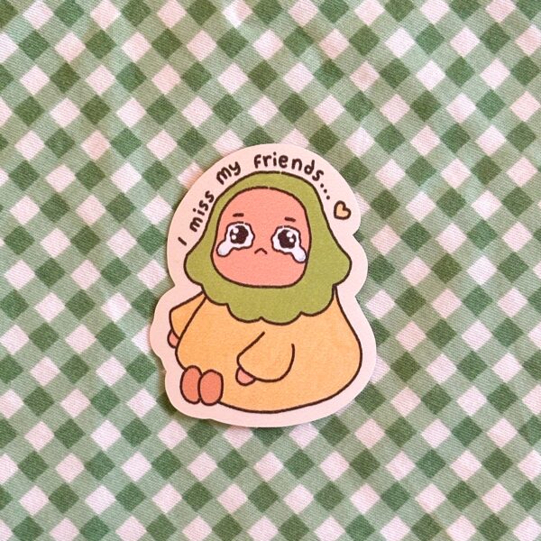 I miss my friends sticker momoonfa