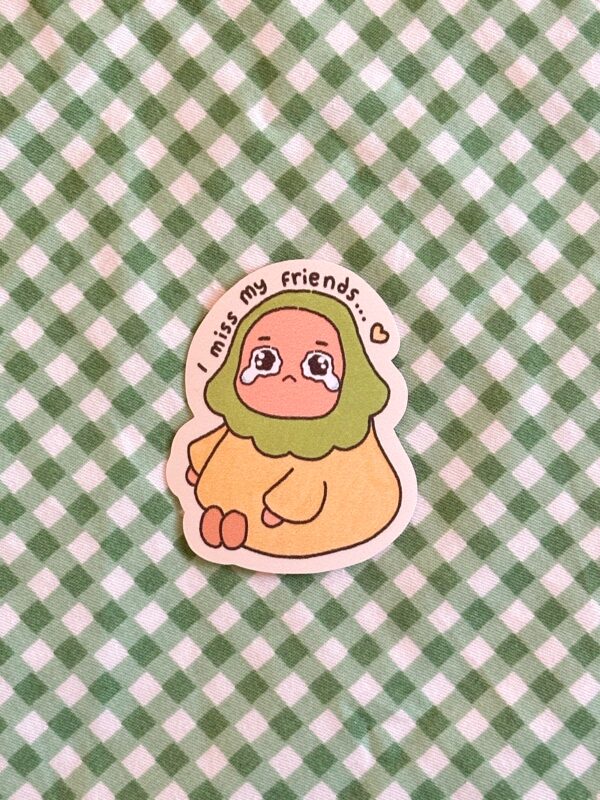 I miss my friends sticker momoonfa