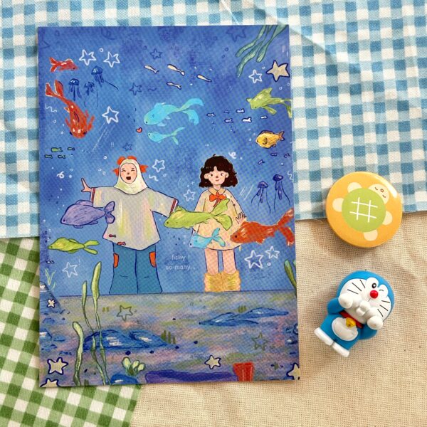 A Most Lovely Aquarium Day Print A6 | Peachville