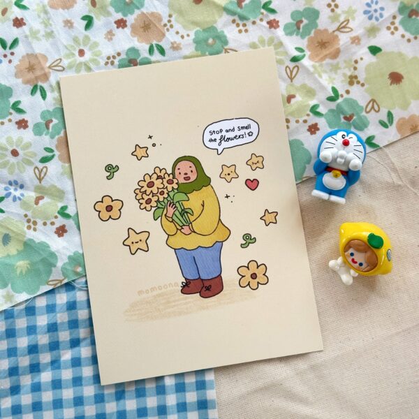 Mira Sunflower Print A6 | Peachville