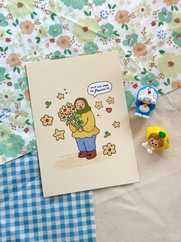 Mira Sunflower Print A6 | Peachville