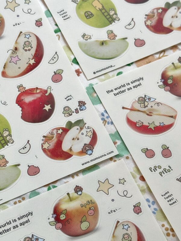 Apel Wurld Sticker Sheet | Fruit Wurld - Image 2
