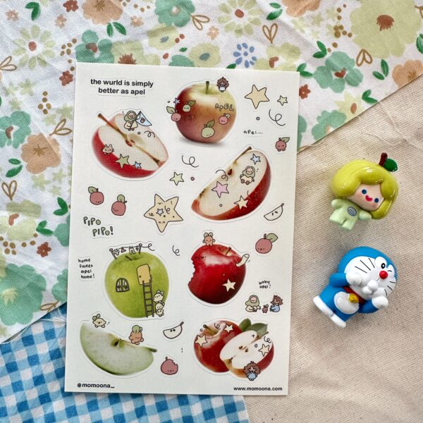 Apel Wurld Sticker Sheet | Fruit Wurld