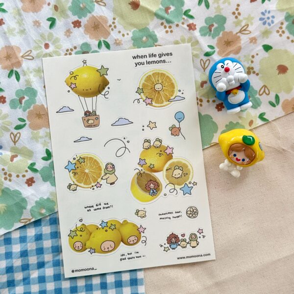 When Life Gives You Lemons Sticker Sheet | Fruit Wurld