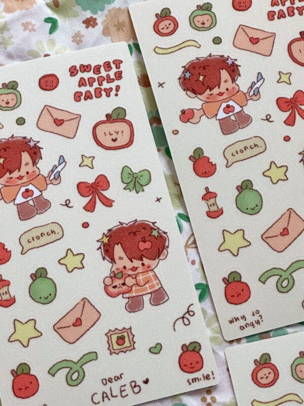 Sweet Apple Baby Sticker Sheet | Caleb Love and Deepspace - Image 3